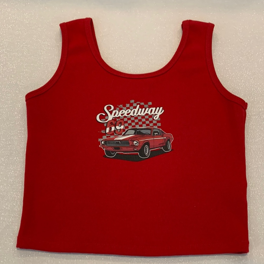 Obsessive Love Red Crop Top Size Large